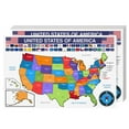thumbnail image 1 of United States Educational Map with State Flags Poster – Geography for Classrooms and Libraries | Great for Kids, Students and Teachers | 80lb Cardstock (216gsm) | 11 x 17” | 10 per Pack, 1 of 5