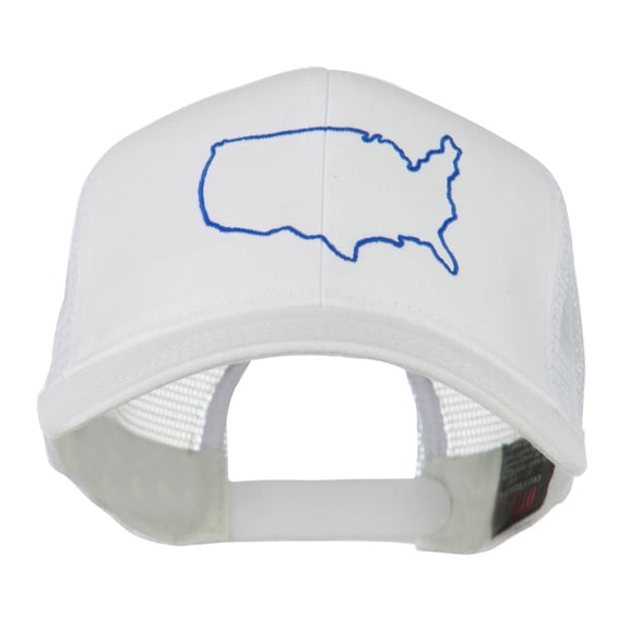 United States Embroidered Trucker Cap - White OSFM