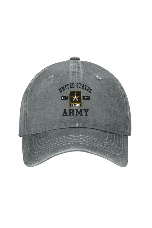 United States Est 1775 Us Army Unisex Adult Washed Denim Cotton Sport Outdoor Baseball Cap Adjustable Cowboy Baseball Hat