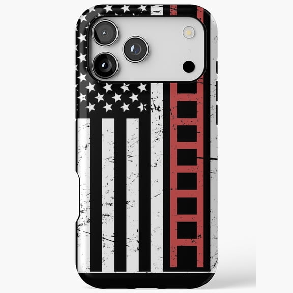 United States Flag Firefighter Ladder iPhone Case 17 16 15 14 13 12 11 Pro Max