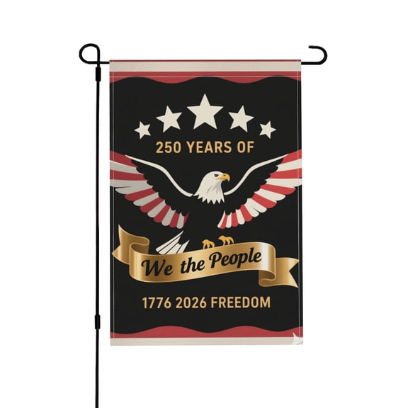 United States Flag Garden Banner - 250 Years Double Sided Outdoor Decoration for Homes and Gardens
