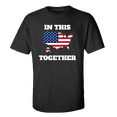 thumbnail image 1 of United States Flag Map We Are In This Together Adult Unisex Short Sleeve T-shirt-Black-xl, 1 of 4