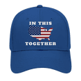 thumbnail image 1 of United States Flag Map We Are In This Together Embroidered Performance Hat, Royal, 1 of 4