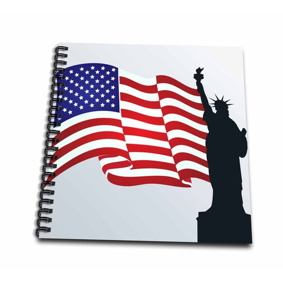 3dRose, United States Flag with New York Symbol, Mini Notepad 4 x 4 inch