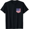 thumbnail image 1 of United States Flag T-Shirt with Printed American Flag Pocket, 1 of 3