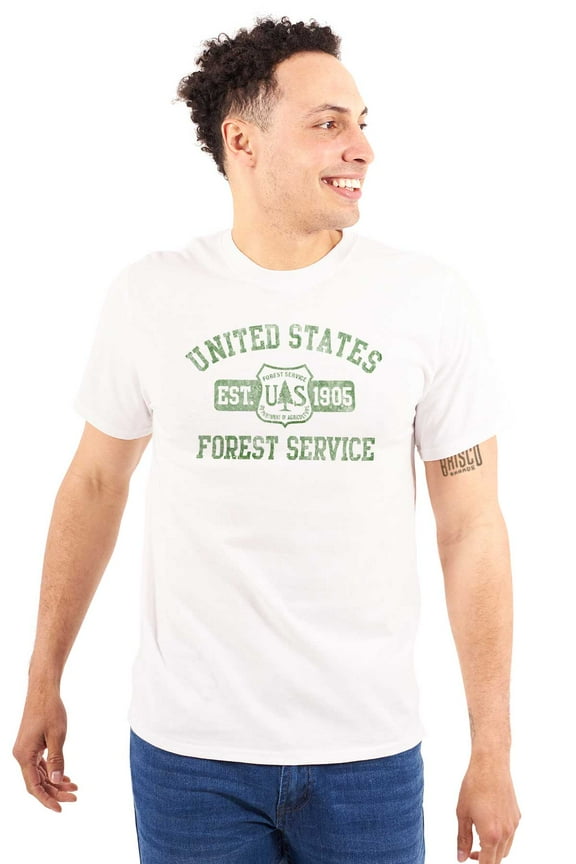 United States Forest Service Camping Men's Graphic T Shirt Tees Brisco Brands M