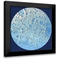 thumbnail image 1 of United States Geological Survey 12x12 Black Modern Framed Museum Art Print Titled - Unmarked Decorative Topographic Map of the Moon, North Pole, 1 of 5