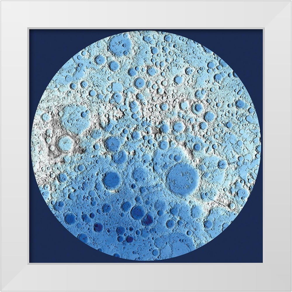 United States Geological Survey - United States Geological Survey 12x12 White Modern Wood Framed Museum Art Print Titled Unmarked Decorative Topographic Map Of The Moon South Pole 4845dc8a 5914 4002 978f 385a055ccea1.4b054d32d4ef8b4af2920a461f9ef615