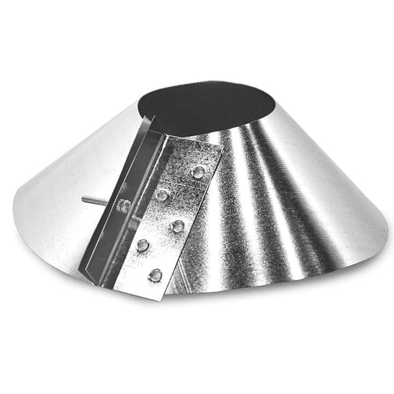 Imperial Galvanized Storm Collar 8 Inch - Galvanized Steel Duct - 8"