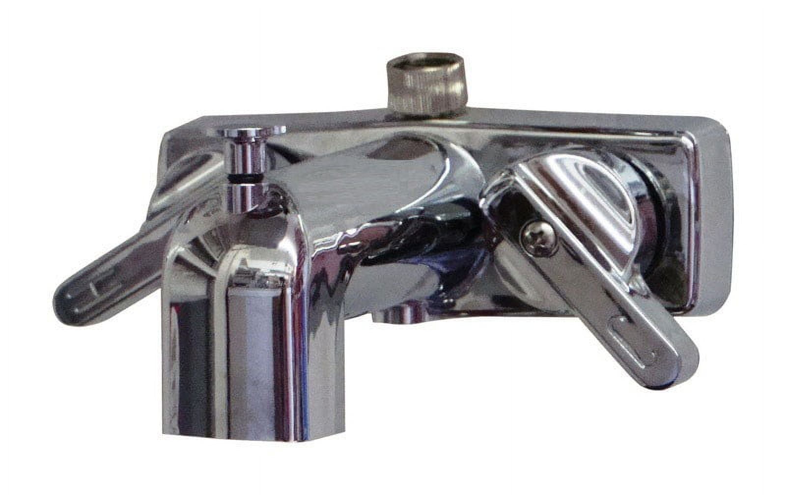 United States Hardware  3-3/8 In. Exposed Chrome 2-Handle Lever Bathtub Faucet