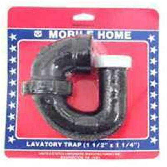 United States Hardware P-097C P-Trap Abs Mobile Home 1.5 - Black - 1-1/2 in.