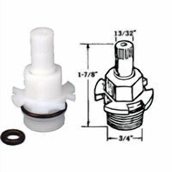 United States Hdwe. United States Hardware Faucet Stem for Utopia Washerless Tub & Shower Faucet