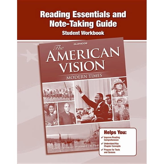 United States History (HS) The American Vision: Modern Times, Reading Essentials and Note-Taking Guide, (Paperback)