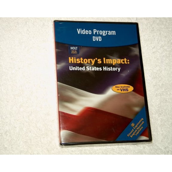 Holt United States History: History's Impact: United States History Video Program DVD Grades 6-8, 9780030418778, 0030418771, Paperback, 1 edition