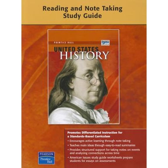 United States History: Reading and Note Taking Study Guide (Paperback) by Pearson Prentice Hall (Creator)