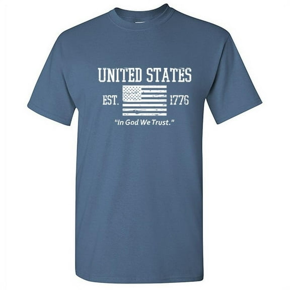 United States In God We Trust Mens Tshirts Graphic Funny Tee Humor Novelty Gift For Christmas Vacations Birthday Black Day Sarcastic T Shirt