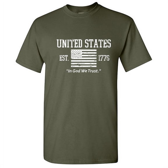 United States In God We Trust Mens Tshirts Graphic Funny Tee Humor Novelty Gift For Christmas Vacations Birthday Black Day Sarcastic T Shirt