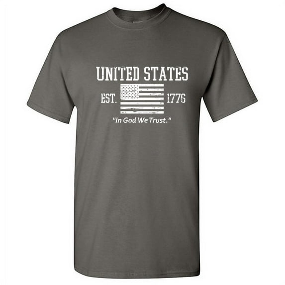 United States In God We Trust Mens Tshirts Graphic Funny Tee Humor Novelty Gift For Christmas Vacations Birthday Black Day Sarcastic T Shirt