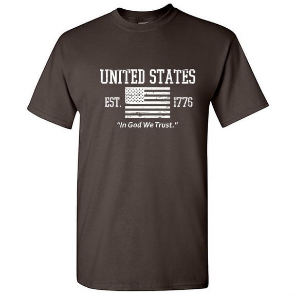 United States In God We Trust Mens Tshirts Graphic Funny Tee Humor Novelty Gift For Christmas Vacations Birthday Black Day Sarcastic T Shirt