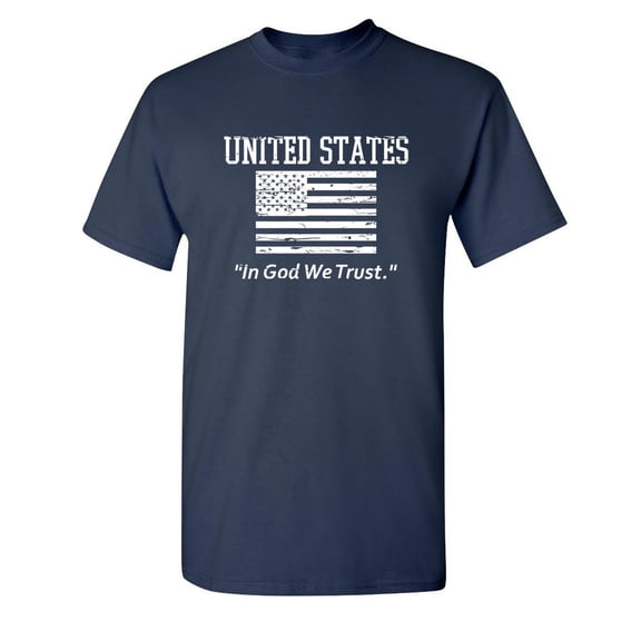 United States In God We Trust Sarcastic Humor Graphic Novelty Funny Tall T Shirt