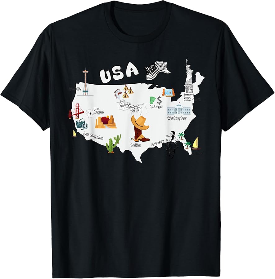 United States Landmark Map USA - United States Landmark Map USA Map Famous Landmarks T Shirt T Shirt 11032fe4 0cdc 4a90 Bec2 2ada3496d05f.e8ee866d1c831e2032bf110824ac7335 