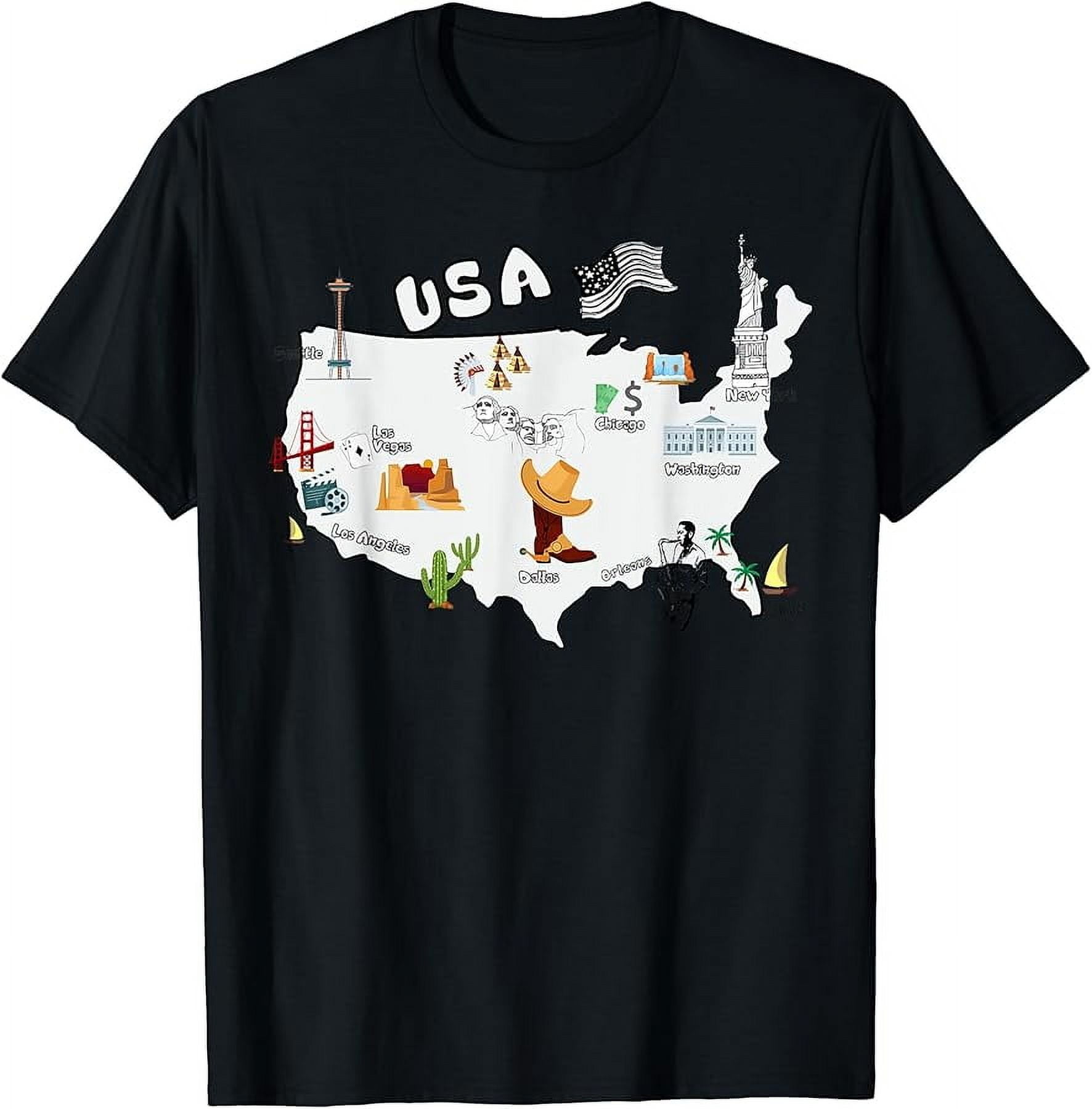 United States Landmark Map USA - United States Landmark Map USA Map Famous Landmarks T Shirt T Shirt 4d1bbf95 75b0 42dc A357 578d297b9518.459084d35b0486ff7ed1887919628a16