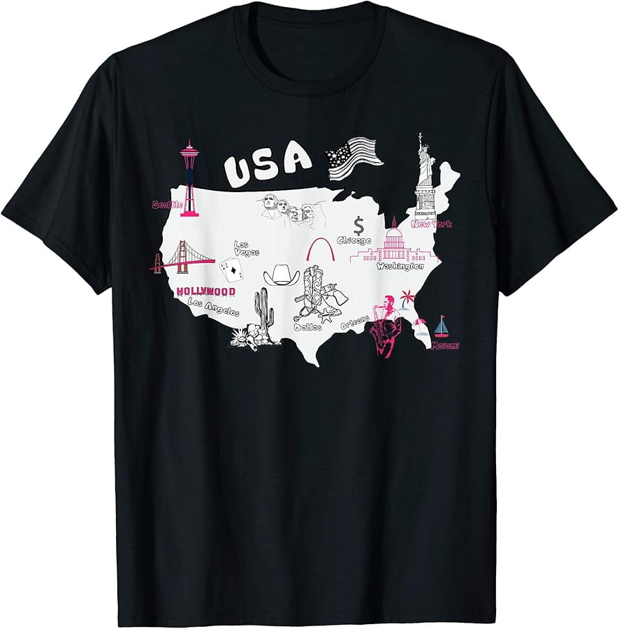 United States Landmark Map USA - United States Landmark Map USA Map Famous Landmarks Shirt T Shirt Ba7bf5be 59ad 4fa9 8314 2cf7e6a5add2.b4da326aeea594c77b037b5d38328f3c