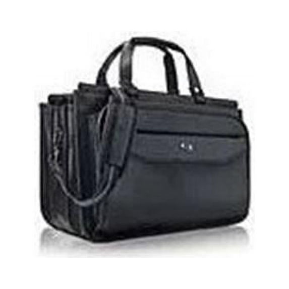 United States Luggage CLS3464 16 in. Harrison Triple Compartment Briefcase - Black