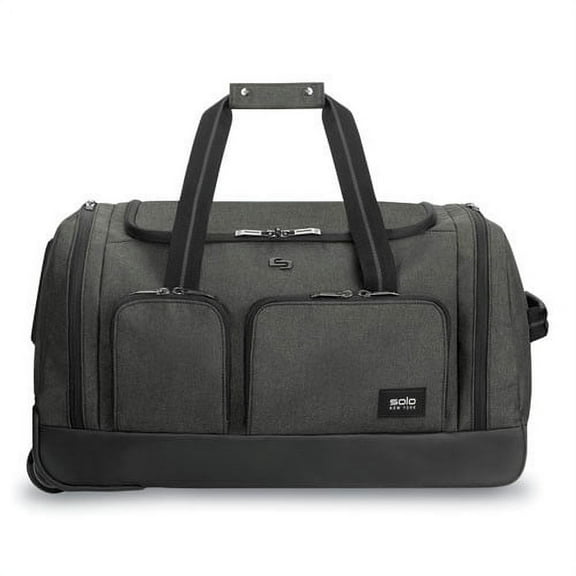 United States Luggage Leroy Rolling Duffel, Polyester, 12 X 10 1/2 X 10 1/2, Gray