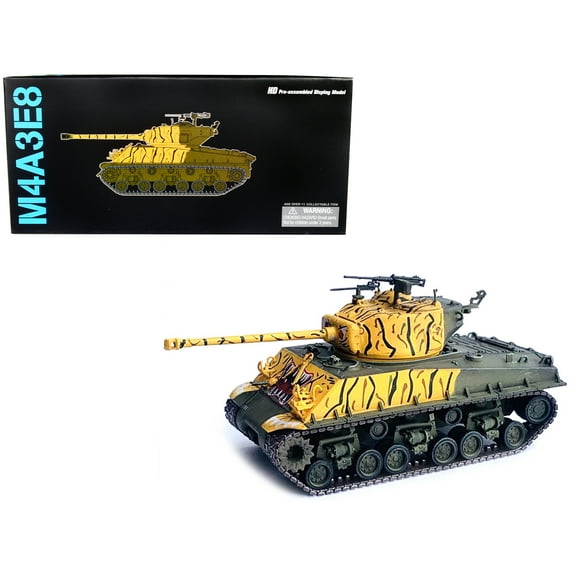 United States M4A3E8 Sherman "Tiger Face" Tank "24th Infantry Div., Korea" (1951) 1/72 Plastic Model by Dragon Models