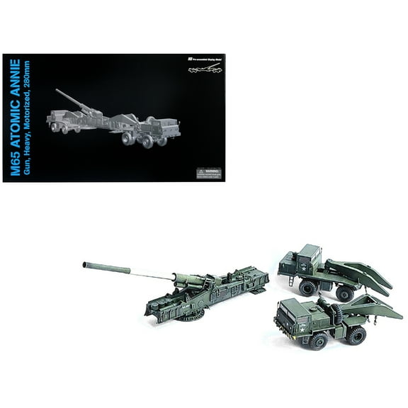 United States M65 Atomic Cannon "Atomic Annie" Artillery Olive Drab "Firing Mode" US Army "NEO Dragon Armor" Series 1/72 Plastic Model by Dragon Models