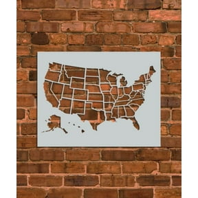 United States Map Stencil