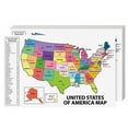 thumbnail image 1 of United States Map - USA Poster, US Educational Map - with State Capital - for Ages Kids to Adults - Home School Office - Printed on 12pt. Glossy Card Stock | Bulk Pack of 10 | 11 x 17 inches, 1 of 5