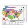 thumbnail image 1 of United States Map - USA Poster, US Educational Map - with State Capital - for Ages Kids to Adults- Home School Office - Printed on 12pt. Glossy Card Stock | Bulk Pack of 10 | 8.5 x 11 inches, 1 of 5