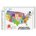 thumbnail image 1 of United States Map - USA Poster, US Educational Map - with State Capital - for Ages Kids to Adults- Home School Office - Printed on 12pt. Glossy Card Stock | Bulk Pack of 10 | 12 x 18 inches, 1 of 5
