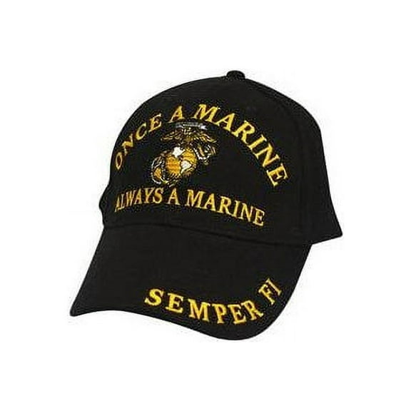 United States Marine Corp Once A Marine CAP Black