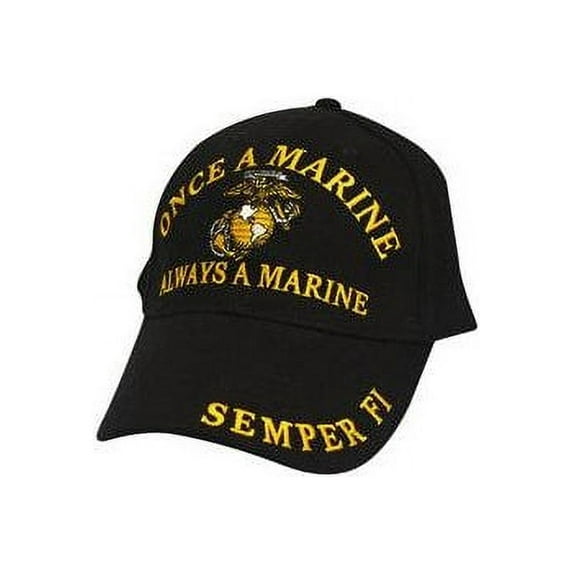 United States Marine Corp Once A Marine CAP Black