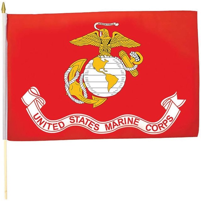 United States Marine Corps 12 X 18 Stick Flag