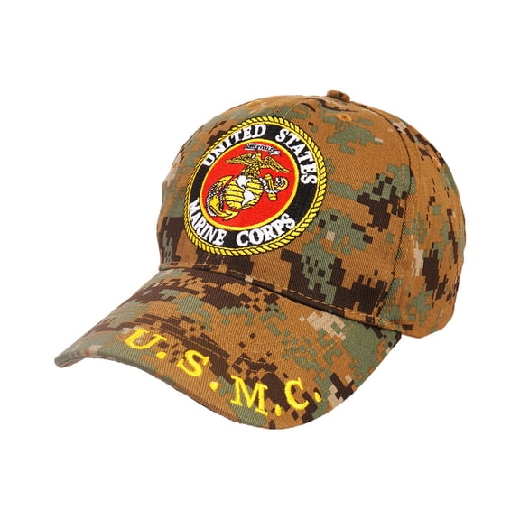 United States Marine Corps Camo Cap Durable Perfect for Everyday Wear & Outdoor Activities, Comfortable Cap Ideal for Marines and Supporters. Officially Licensed