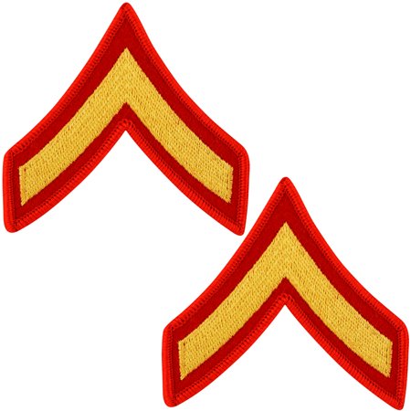 United States Marine Corps USMC Chevron Gold PFC Private 1st Class Female E3 Sew On