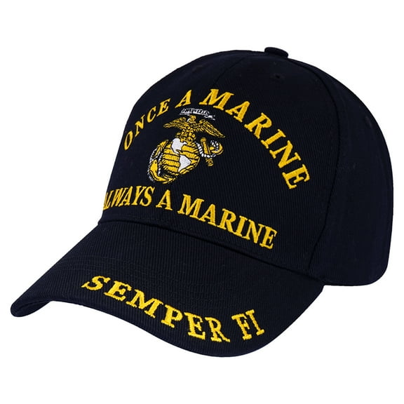 United States Marine Corps (USMC) Once a Marine, Always a Marine | Semper Fi | Black | Officially Licensed
