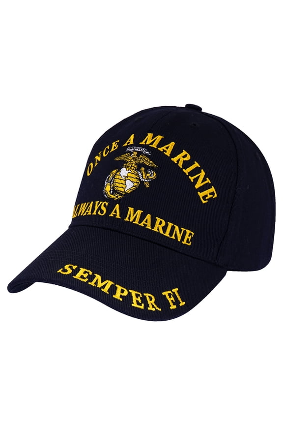 United States Marine Corps (USMC) Once a Marine, Always a Marine | Semper Fi | Black | Officially Licensed