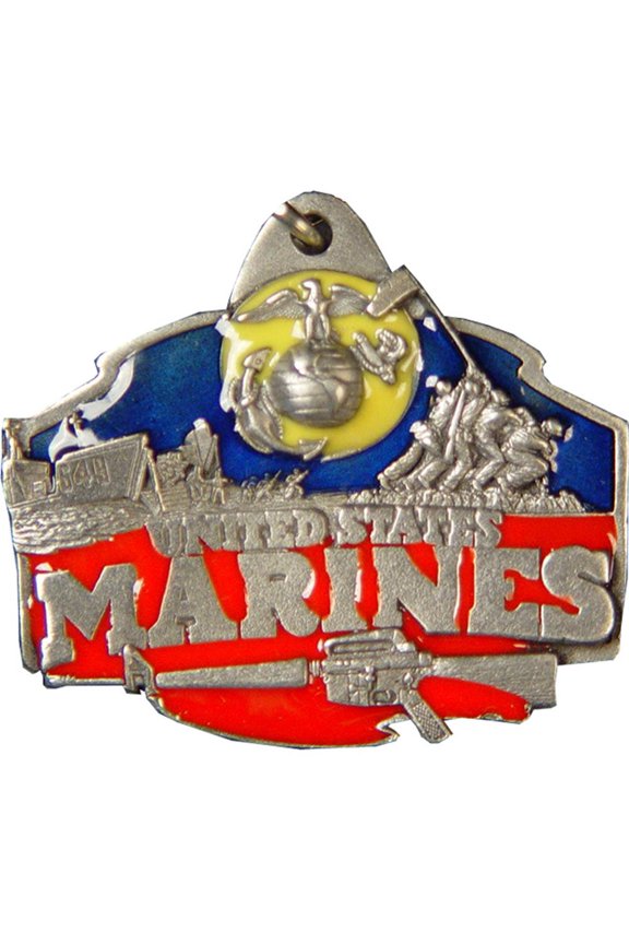 Eagle Emblems KC2006 Key Ring - USMC, Action, Bright-Shine - 1.75 in.