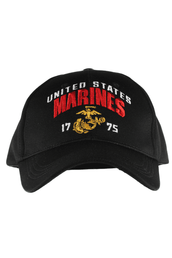 United States Marines Corps Black Performance Emblem Cap