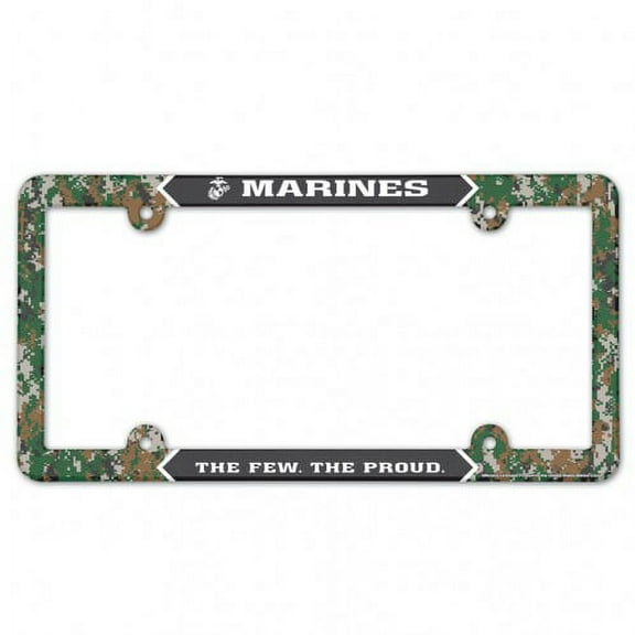 United States Marines Full Color Camo Plastic License Plate Frame