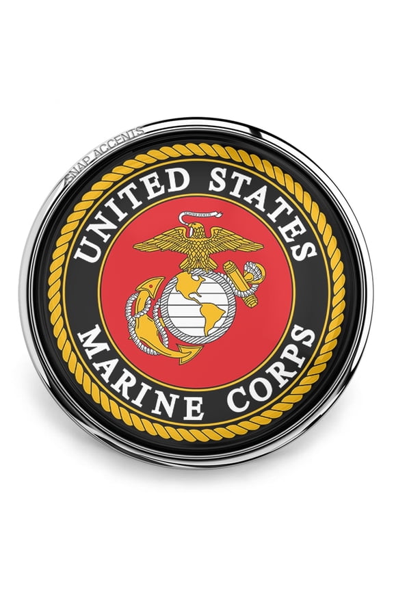 United States Marines Military Snap Jewelry Ginger Charm Button, For Interchangeable DIY Customizable Accessories