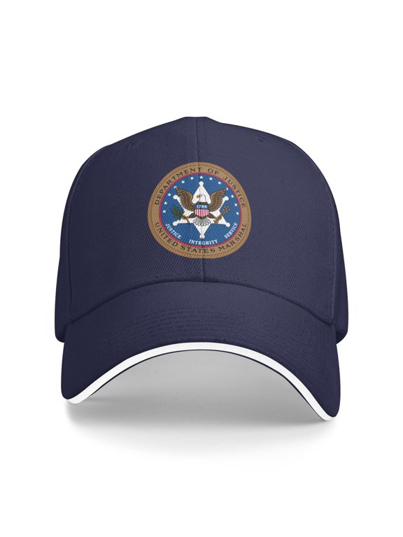 United States Marshals Service Logo Unisex Adult Baseball Caps Adjustable Casquette Dad Hat Sandwich Cap Outdoors Headwear