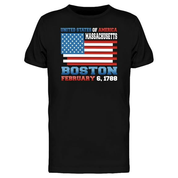 United States Massachusetts T-Shirt Men -Image by Shutterstock, Male 3X-Large