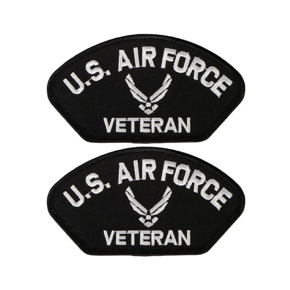 United States Military US Air Force Veteran Iron On Patch Only 2 Pieces, Veteran
