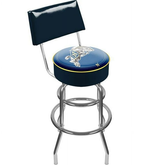 United States Naval Academy LRG1100-USNA United States Naval Academy Padded Bar Stool with Back